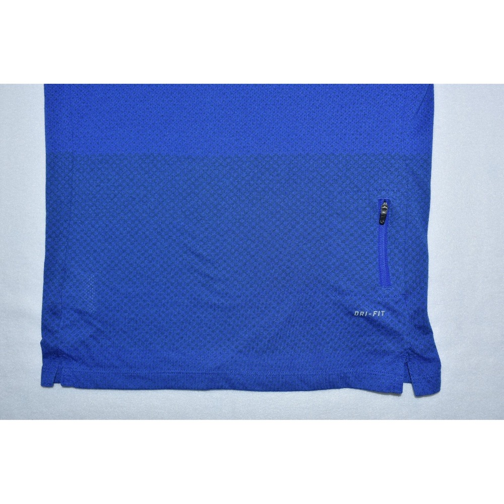 Nike Active Cool Tailwind Dri Fit Men's Shirt Size S Blue Workout w/Pocket - Picture 7 of 10